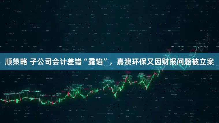 顺策略 子公司会计差错“露馅”，嘉澳环保又因财报问题被立案