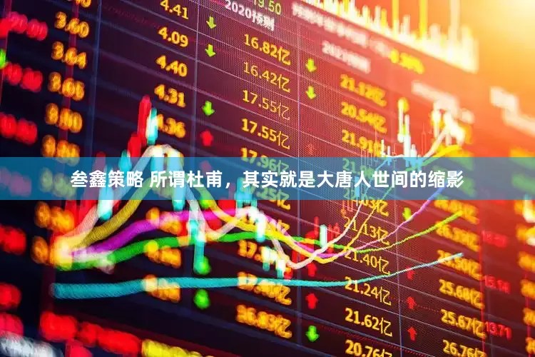 叁鑫策略 所谓杜甫，其实就是大唐人世间的缩影