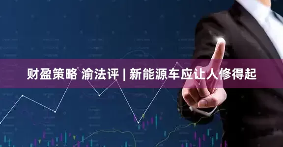 财盈策略 渝法评 | 新能源车应让人修得起